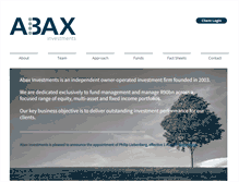 Tablet Screenshot of abax.co.za